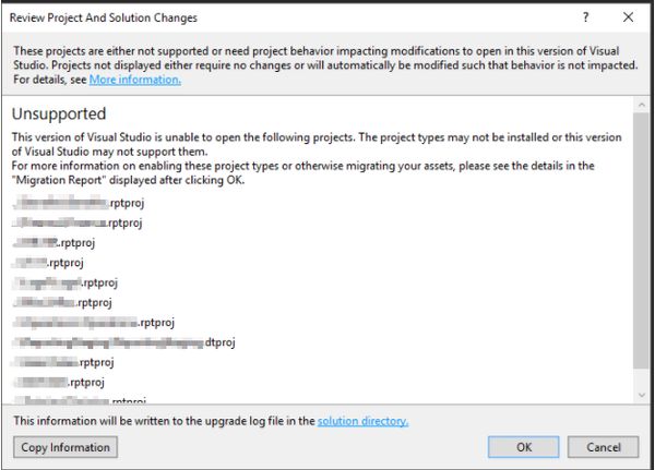 Visual Studio Unsupported Project Error