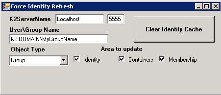 K2 Cache Force Identity Refresh