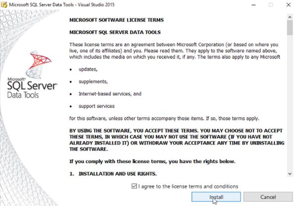 SQL Server Data Tools Install