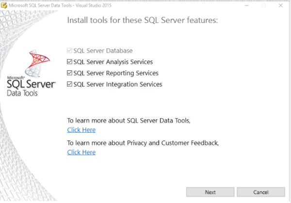 SQL Server Feature Selection